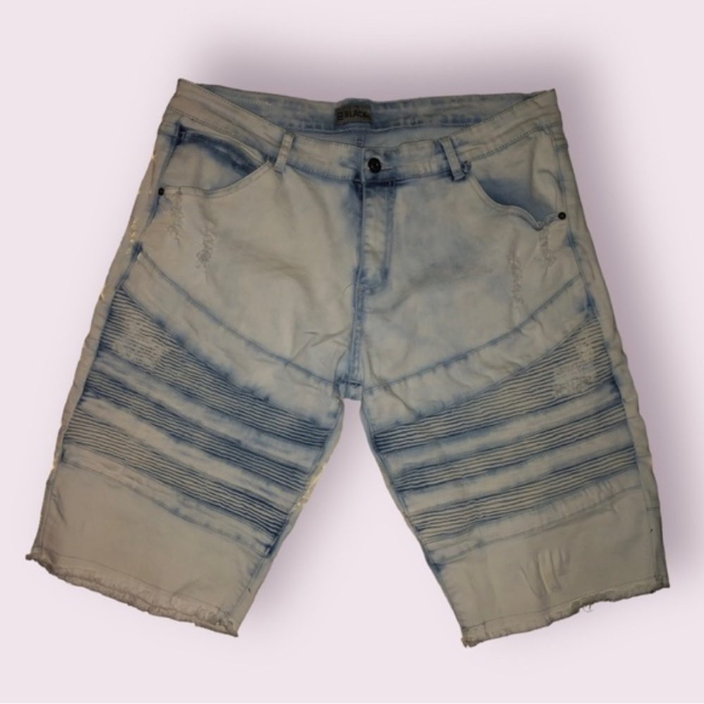 BLACK Light Blue Denim Jean Shorts